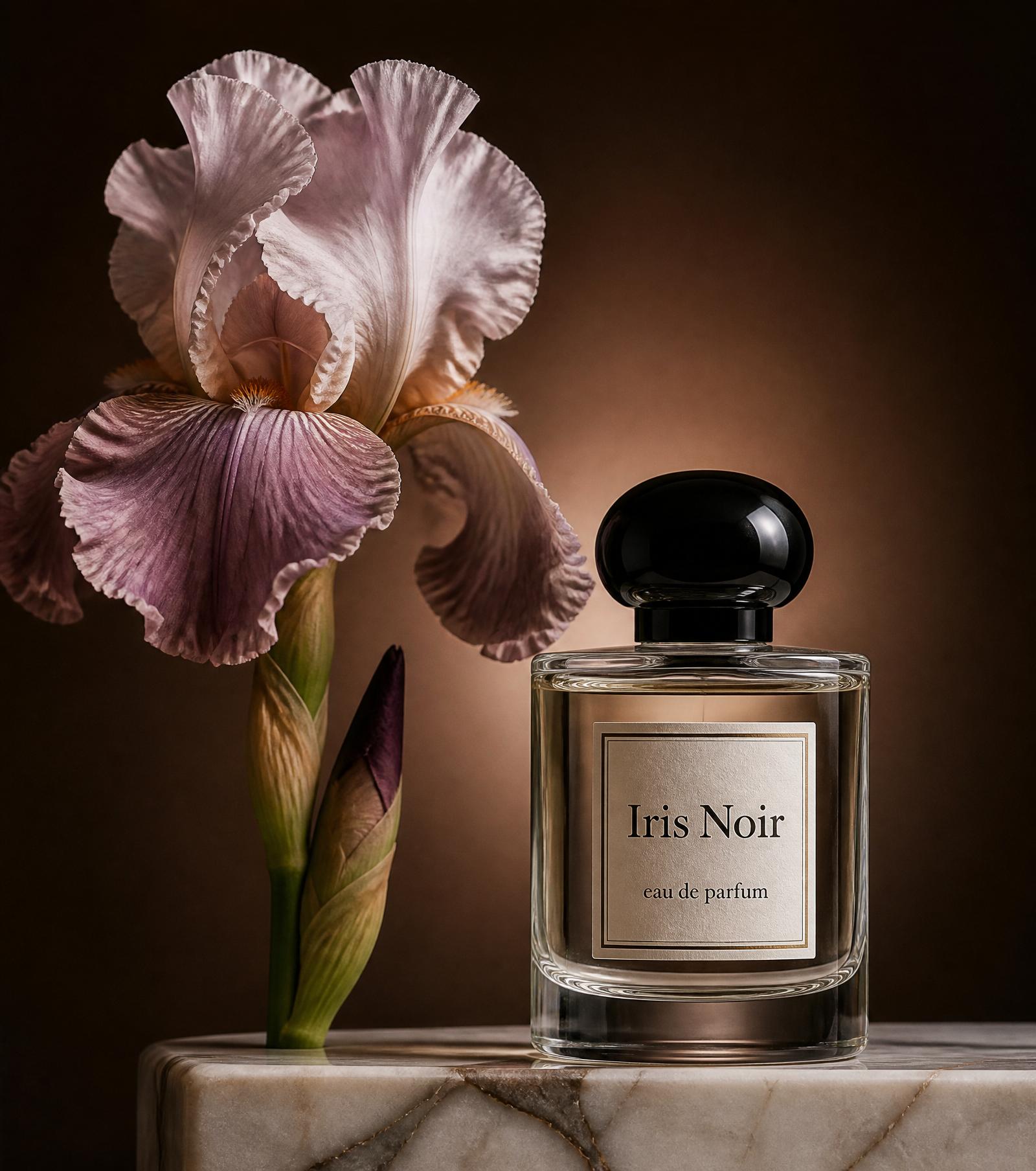 Iris Noir with iris bloom